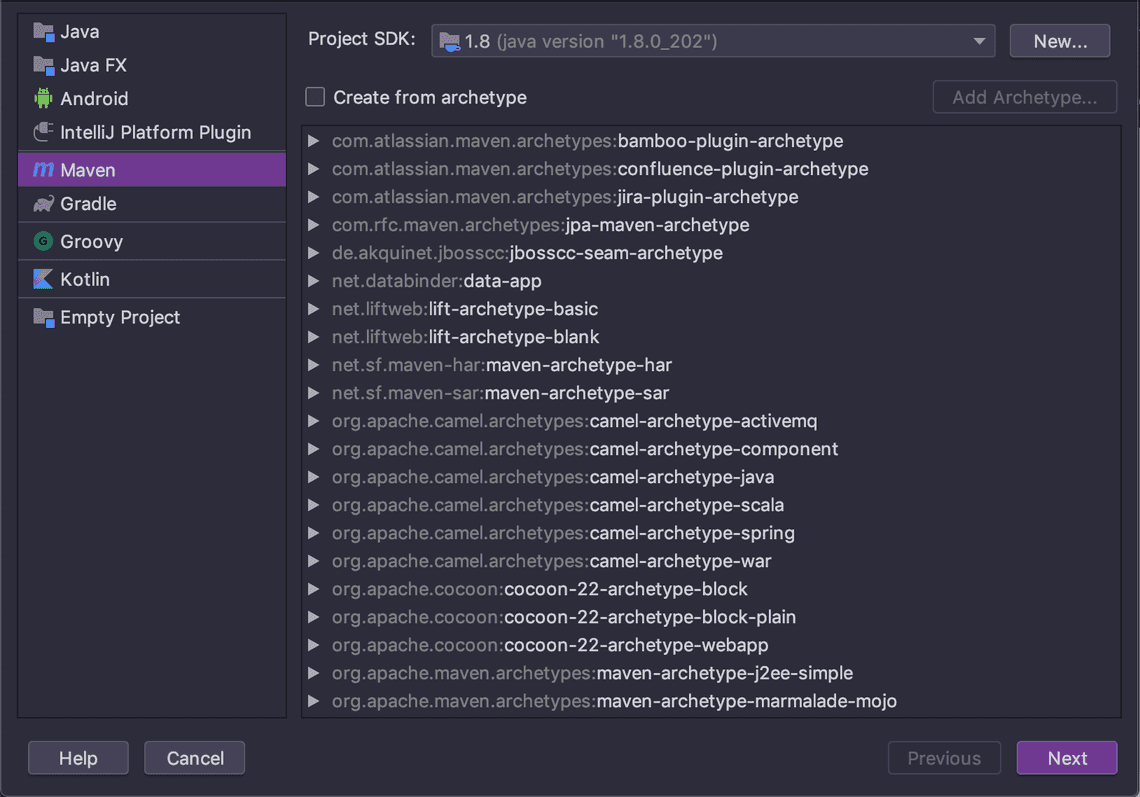 Creating a Maven project