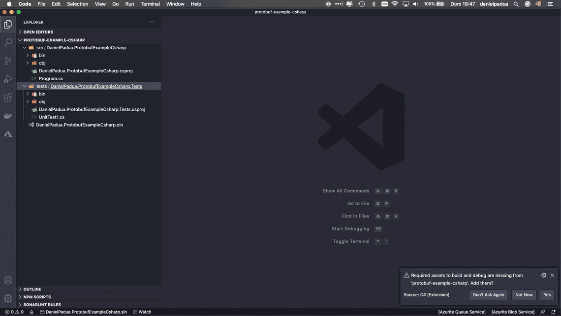 Add the missing assets to build and debug