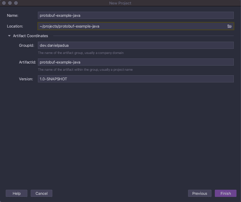 Project maven settings