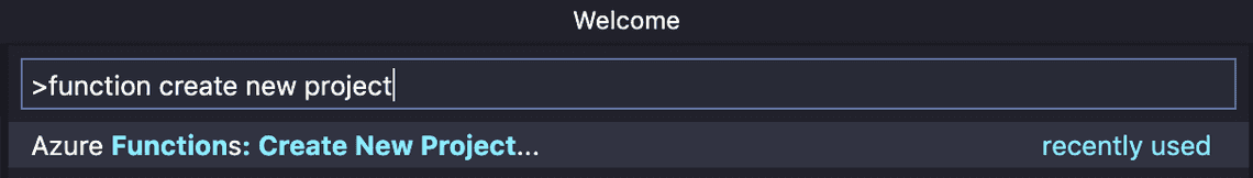 Creating a functions project