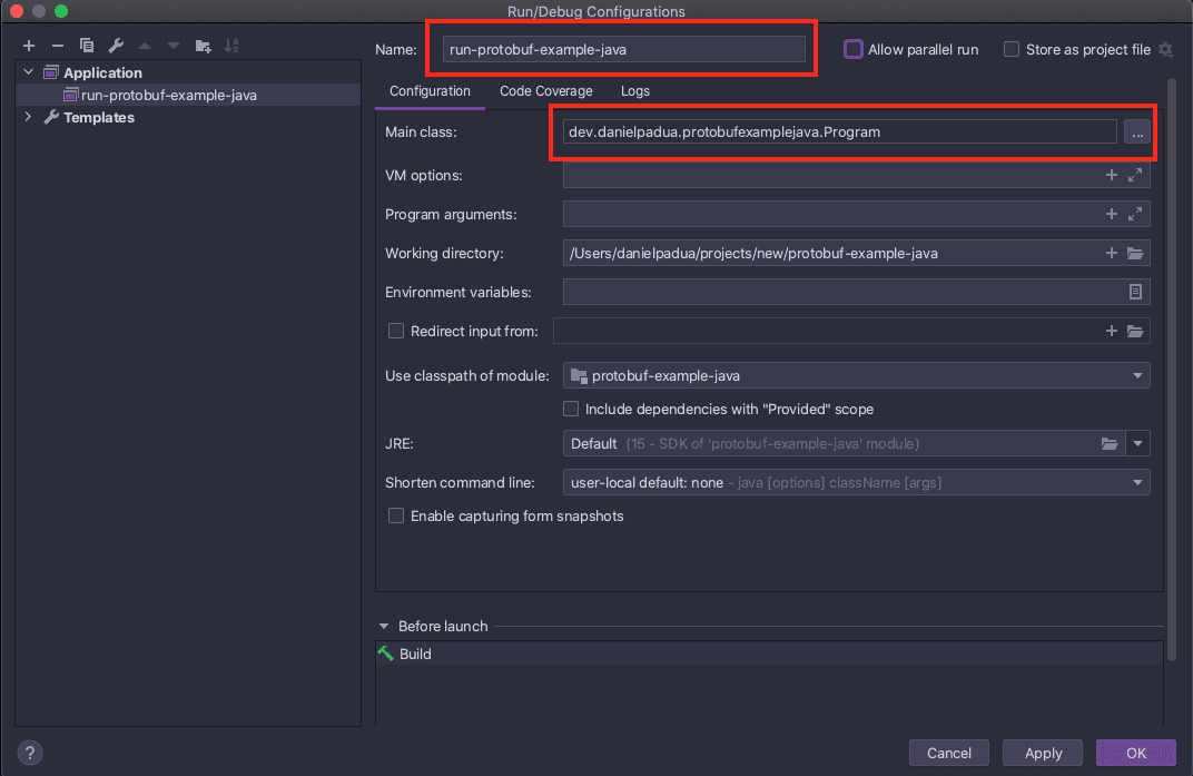 Last fields to fill before launch