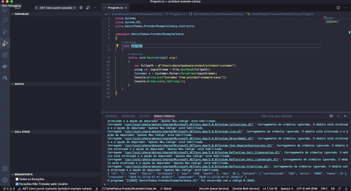 Running from Visual Studio Code