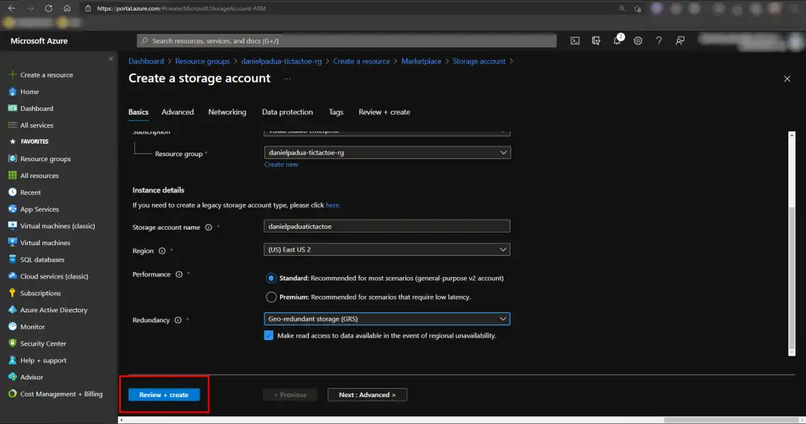 Filling storage information