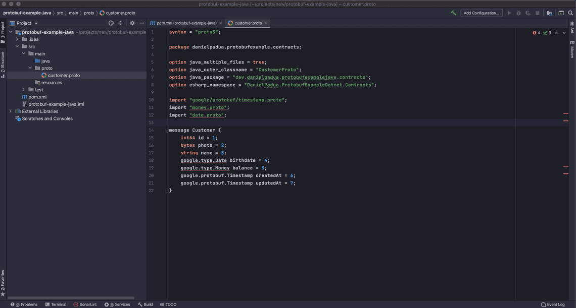 Error importing other protobuf files